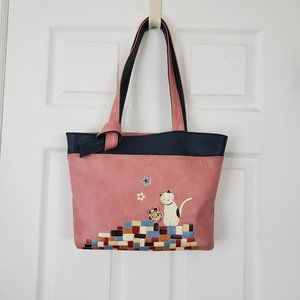 ESPE Pink Cats Purse Handbag Tote